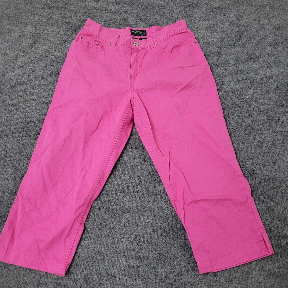 Lauren Ralph Lauren Pants Womens Size 6P Pink Cotton Twill Crop Capri Preppy